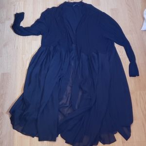 Lightweight sheer botton duster